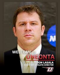We like to give a warm welcome to Don LaSala as an addition to the SUNY  Oneonta athletic department! Don will serve as an assistant athletic  director with a focus
