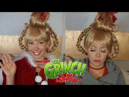 Cindy Lou Who Halloween Makeup Transformation How The Grinch Stole Christmas Youtube With Images Cindy Lou