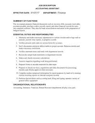 Finance assistant job description sample. Accounting Assistant Job Description