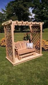 Amish Made Covington American Garden Arbor Backyard Decor Backyard Patio Design