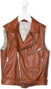 Brunello Cucinelli Kids Biker Gilet Jacket Sponsored Aff Kids Cucinelli Brunello Modern Vintage Fashion Red Leather Jacket Leather Jacket