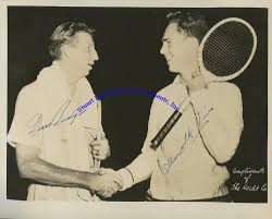 A Vintage Tennis Photograph Signed By Champions Don Budge And Ellsworth  Vines by DON BUDGE: Signed by Author(s)