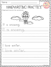 Winter Handwriting Practice Handwriting Practice Kindergarten Writing Writing Practice