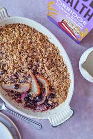 I was tricked into believing i had come to think of it, perhaps i should stop trying to find a good bakery and stick to my own bread for a while. Pear Blueberry Ginger And Barley Crumble Claire Justine