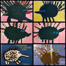 Aboriginal Dreamtime Story The Echidna And The Shade Tree Paint Body In Black Then Use Cotton Tips To A Aboriginal Dreamtime Kindergarten Art Cultural Crafts