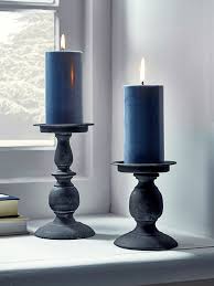 New Slate Blue Pillar Candles Candle Decor Pillar Candles Blue Pillar Candles