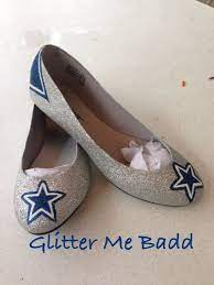 Glitter Flats With Navy Blue Star Design By Glittermebadd On Etsy 70 00 Dallas Cowboys Football Dallas Cowboys Women Dallas Cowboys Baby