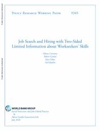 Employers can also post jobs at no charge to their state's job bank. Job Search And Hiring With Two Sided Limited Information About Workseekers Skills