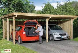 Carport Bois Optima Duo 2 Voitures Plusieurs Tailles Carport Bois Auvent Voiture Abris Voiture Bois