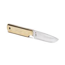 Steel Naval Knife With Brass Handle Horsebrandco Kaufmann Mercantile Couteau