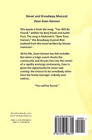 Start studying dear evan hansen lyrics!!. When You Re Broken On The Ground You Will Be Found Blank Journal And Broadway Musical Gift Hansen Evan James Robert Run Write Amazon De Bucher