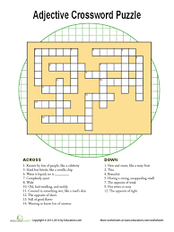 If you wish to play the other puzzles, you can check out the archives. Adjectives Crossword Pdf