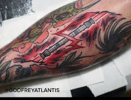Darth Mauls Lightsaber I Tattooed Recently Instagram Godfreyatlantis Melbourne Australia Polynesian Tattoo Tribal Tattoos Tattoos