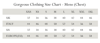 Mens Clothing Chart How To Convert From Womens To Mens