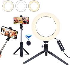 Amazon Com 8 Selfie Ring Light With Selfie Stick Tripod For Live Stream Makeup Saveyour Mini Led Camera Selfie Ringlight For Youtube Video Photography Compatible With Iphone Xs Max Xr Android Camera Photo