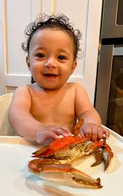 Crusty little crab with beautiful blue eyes