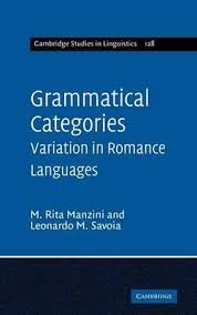 Chapter 10 deals with morphological change; Grammatical Categories M Rita Manzini 9780521765190