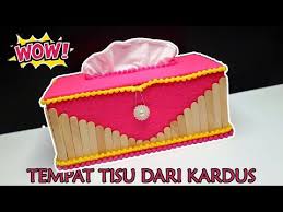 Tempat Tisu Dari Kardus Dan Kain Flanel Youtube Kardus Kain Flanel Kreatif