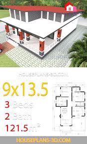 This is a home design 3d app video tutorial on how to make the following1. House Design 9x13 5 With 3 Bedrooms Slop Roof House Plans 3d House Design House Plans 3d House Plans