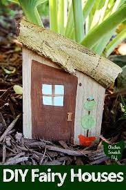 Learn How To Make Your Own Fairy Houses With A Simple Tutorial Using Scrap Wood And Nature Hike Finds Fa Fairy House Diy Fairy Garden Diy Fairy Garden Houses