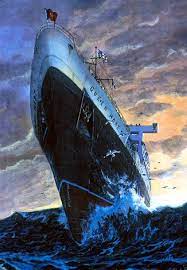 R M S Queen Mary Painting Titanic Ship Ship Paintings Queen Mary Ship