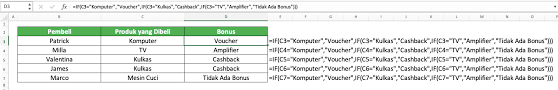 Kombinasi if 1 dan vlookup 2 biasanya digunakan untuk tiga hal sama seperti di penjelasan manfaat pertama kombinasinya tadi, kamu juga bisa membuat if bertingkat 3 dalam vlookupnya. Rumus If Bertingkat Di Excel Fungsi Contoh Dan Cara Menggunakannya Compute Expert
