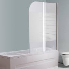 Dusche an badewanne, moderne duschkabine aus glas mit verkürzter seitenwand. Glas Badewannen Duschabtrennung Satiniert Real De