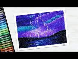 How To Draw Lightning Storm Seascape Drawing With Oil Pastels Youtube Oil Pastel Oil Pastel Art Chalk Pastel Art