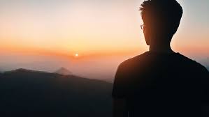 It was fourteen below and the wind start to blow. Hd Wallpaper Man S Silhouette Facing Mountain At Golden Hour Man Standing On Top Of The Mountain Wallpaper Flare