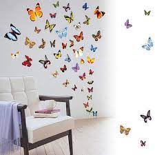 Wall sticker bedroom butterfly wall decor. 80pcs Butterfly Wall Sticker Decals Vinyl Art Bedroom Ceramic Tiles Pvc Colorful Design Diy Room Home Window Decorationr Window Decoration Decoration Designbutterfly Wall Aliexpress