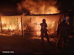 fire that destroyed 3 houses in Banting