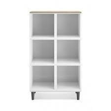 Need to make room for bar tools and drinkware? Lewis Six Cubed Storage Unit Light Walnut Top Un55725 Cc Staples Ca