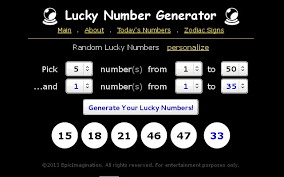 The lucky numbers for cancer for today: Lucky Number Generator