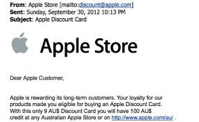 Apple card is a credit card for your iphone, created by apple and issued by goldman sachs. Itwire Wham Bam Crunchy Scam Rotten Apple Gift Card Fake