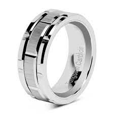 100s Jewelry Tungsten Rings For Men Wedding Band Silver Brick Pattern Brushed Engagement Promise Size 6 16 Tungsten Mens Rings Rings For Men Mens Wedding Bands