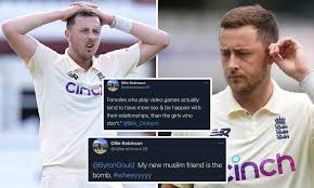 Robinson has spoken about how immature he was in those days and said again in his apology that since that. England S Ollie Robinson Suspended From All International Cricket Daily Mail Online