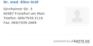 Dr. med. Ellen Gräf in 60487 Frankfurt am Main FA für Innere Medizin