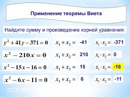 Теорема Виета - презентация онлайн