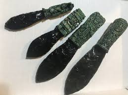 Aztec Obsidian Knives Obsidian Knife Obsidian Blade Knife