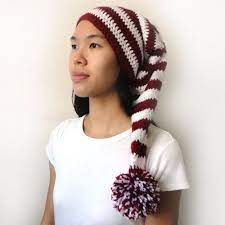 Long Stocking Cap 5 Sizes Pdf Crochet Pattern Instant Etsy Crochet Hat Pattern Crochet Elf Hat Pattern Christmas Crochet Patterns