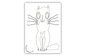 You are viewing some big eyed animal sketch templates click on a template to sketch over it and color it in and share with your family and friends. Loving Big Eyed Kitten Coloring Page Cats Coloring Pages