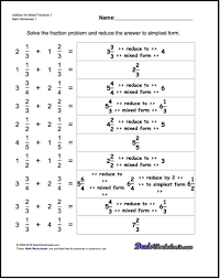 Free Math Worksheets For Fraction Addition Problems With Answer Key Simplifying Radical Expressions Simplifying Radicals Word Problem Worksheets