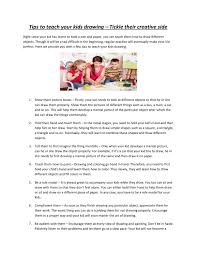 This would also work if you just wanted to do just a few little glimpses of your day, little sections of your day. Tips To Teach Your Kids Drawing Tickle Their Creative Side By The Kensington Nursery And Preschool In Dubai Issuu
