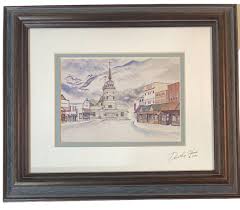 Framed Signed Dorothy Hook Watercolors Of Alaska Artwork 1997 12.5" x 10.5"