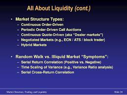 Only displays the bid and asks offers for a security from designated market makers, dealers, or specialists. Ppt Market Structure Trading And Liquidity Fin 2340 Powerpoint Presentation Id 14733