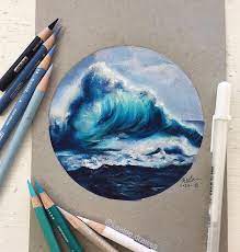 Drawing from a photograph is a great way to learn how to draw a seascape with pastels. Pin On Karten Motive