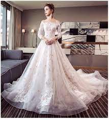 Affordable Long Sleeve Wedding Dress Lace Wedding Gown Champagne Cheap Prom Dress Evening Dress Wedding Dress Online Isueer Long Sleeve Wedding Dress Lace Online Wedding Dress Wedding Dresses