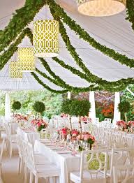 7 Ways To Add Garland To Your Wedding Tent Wedding Wedding Tent Tent Decorations