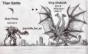 Muto Prime And King Ghidorah Both Were Known As Alpha Titans Godzilla Fan Art Godzilla Fan Art Explore Kaiju Art All Godzilla Monsters Japanese Monster