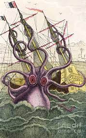 Learn how to draw step by step in a fun way!come join and follow us to learn how to draw. Kraken Sea Monster Attacks A Ship Drawing By Mary Evans Picture Library